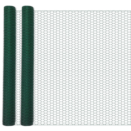 GlikCeil chicken wire mesh 48in x 200ft green for durable garden fencing.