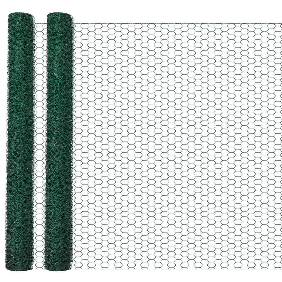 GlikCeil chicken wire mesh 48in x 200ft green for durable garden fencing.