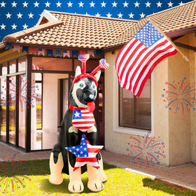 Glimin waterproof polyester inflatable dog ensures durability for all-weather outdoor use.