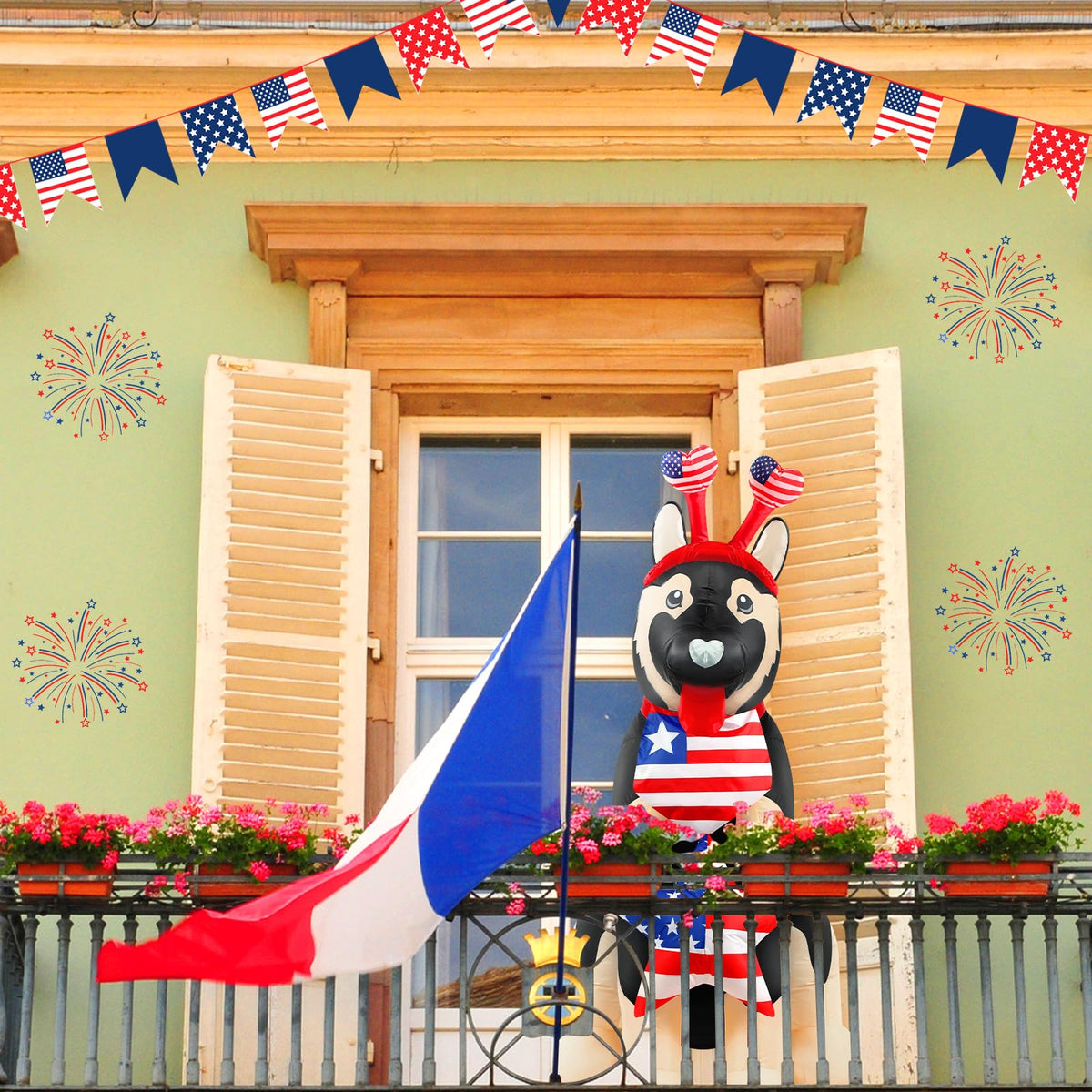 Glimin yard garden decoration for 4th of July, perfect as a centerpiece or entryway focal.