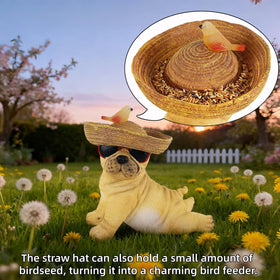 Glintoper gift-ready solar dog statue suits garden gifts.