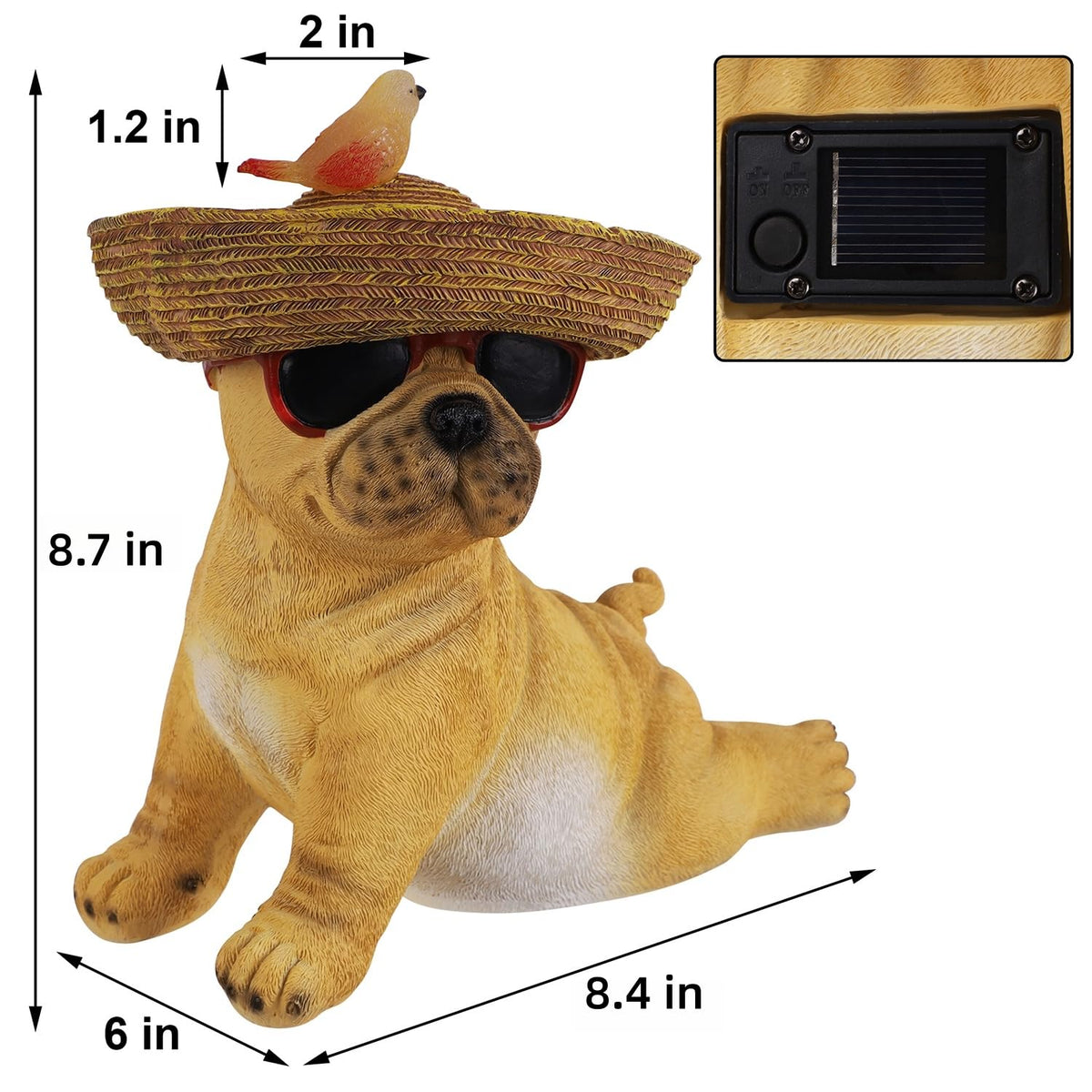 Glintoper outdoor dog statue in garden setting adds whimsical charm.