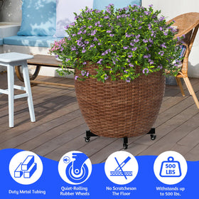 GLISWAM 360-degree silent-roll wheels glide smoothly on any floor