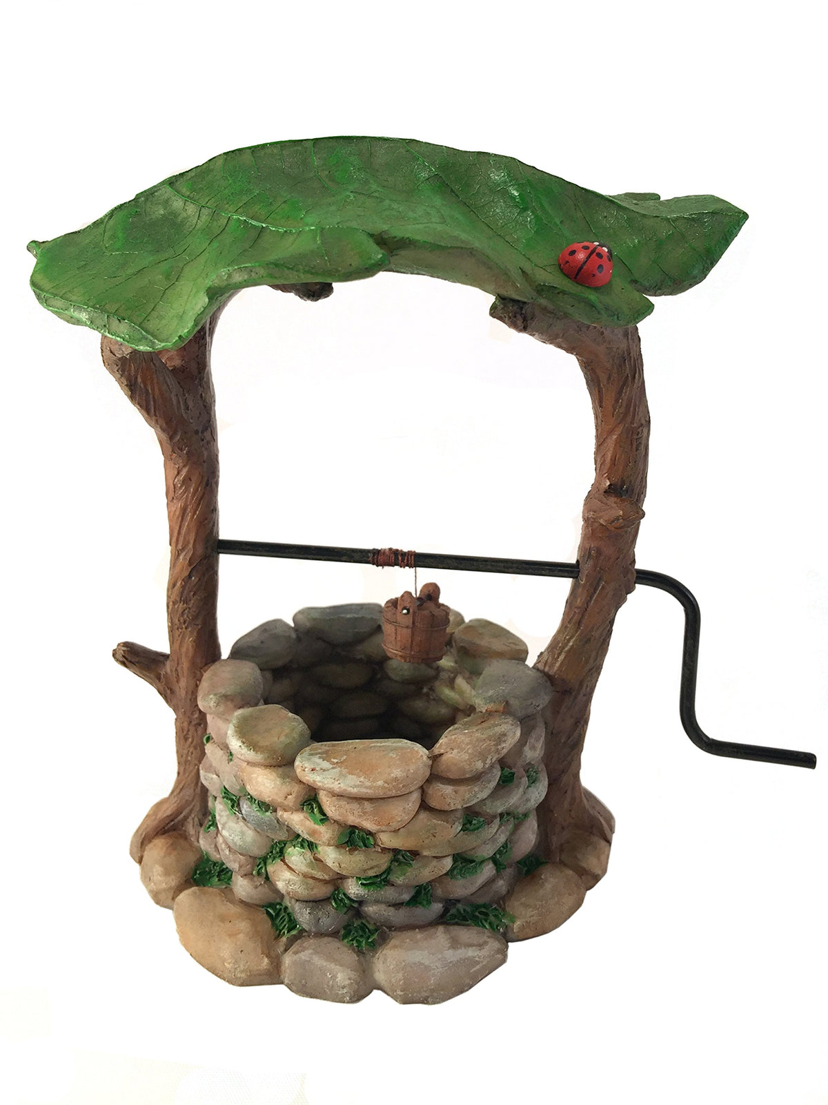GlitZGlam fairy garden accessory well showcases resin craftsmanship.