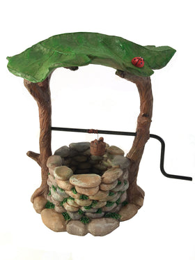 GlitZGlam fairy garden accessory well showcases resin craftsmanship.