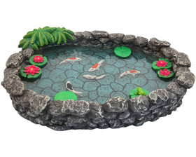 GlitZGlam KOI pond showing a frog, a charming touch for fairy scenes.