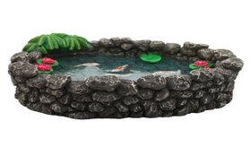 GlitZGlam KOI pond hand-painted detail enhances realism.