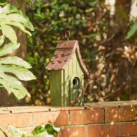 Glitzhome cottage-inspired birdhouse adds vintage charm outdoors