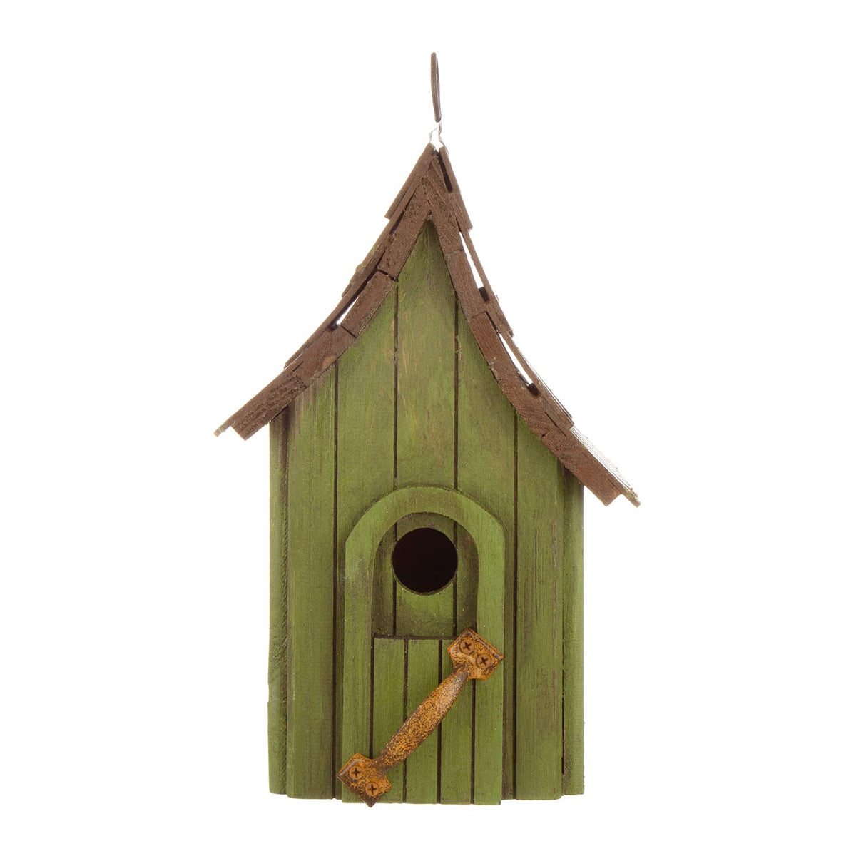 Glitzhome birdhouse with distressed finish for rustic garden decor