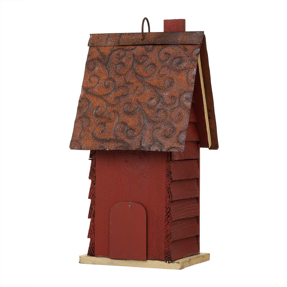 Glitzhome wooden body with distressed finish evokes vintage cottage style.