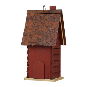 Glitzhome wooden body with distressed finish evokes vintage cottage style.