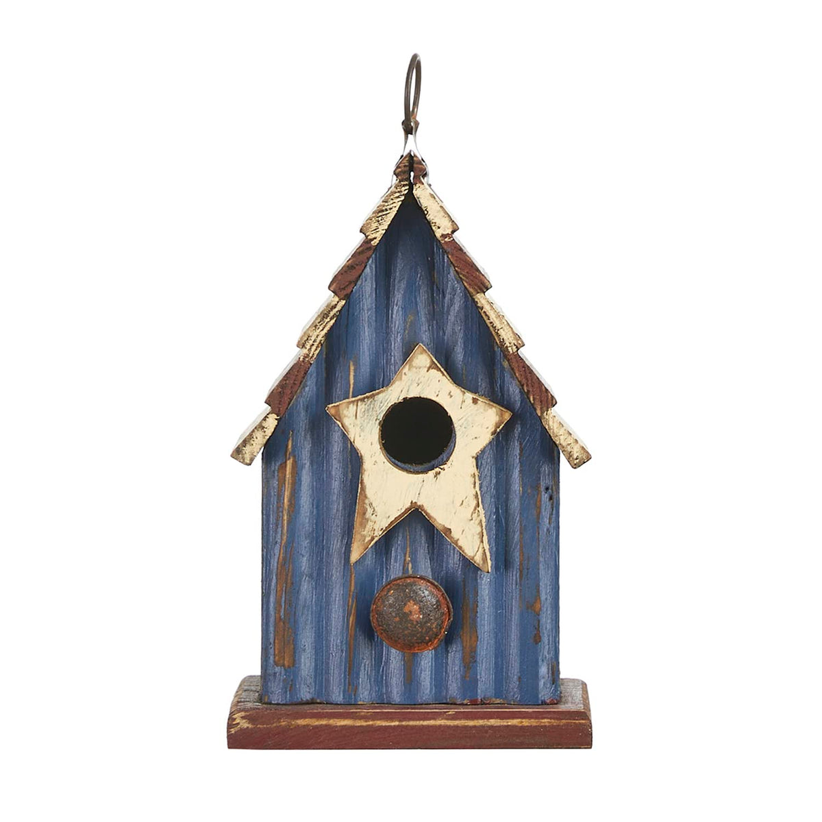 Glitzhome outdoor bird house withstands seasonal weather while inviting feathered visits.