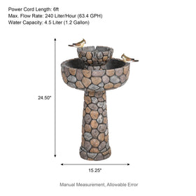 Glitzhome Quiet Submersible Pump supports smooth, adjustable water flow for peaceful ambiance.