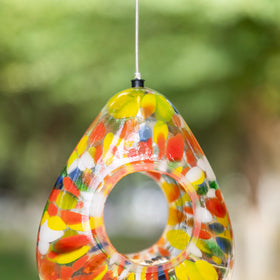 Glitzhome glass shines in sunlight, adding visual interest to your outdoor space.