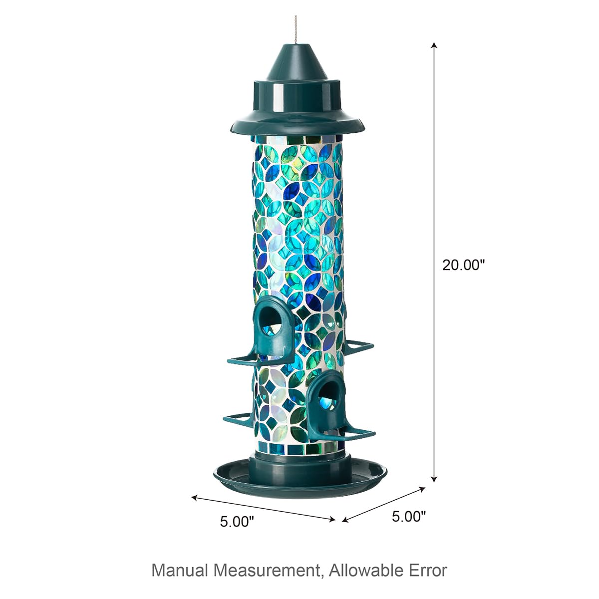 Glitzhome wild bird feeder durable PE plastic keeps its beauty through seasons.