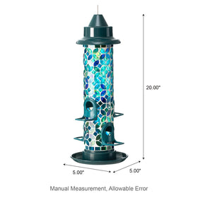 Glitzhome wild bird feeder durable PE plastic keeps its beauty through seasons.