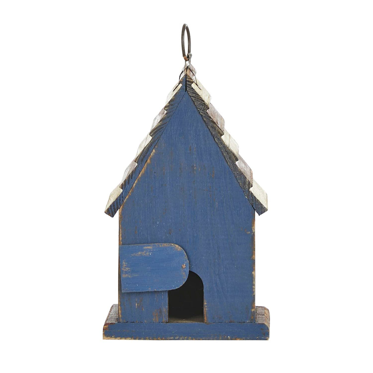 Glitzhome wooden bird house with 3D star detail enhances outdoor style.