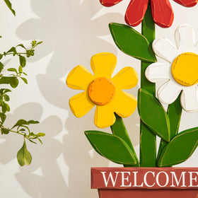 Glitzhome porch sign made from MDF and solid wood for durability