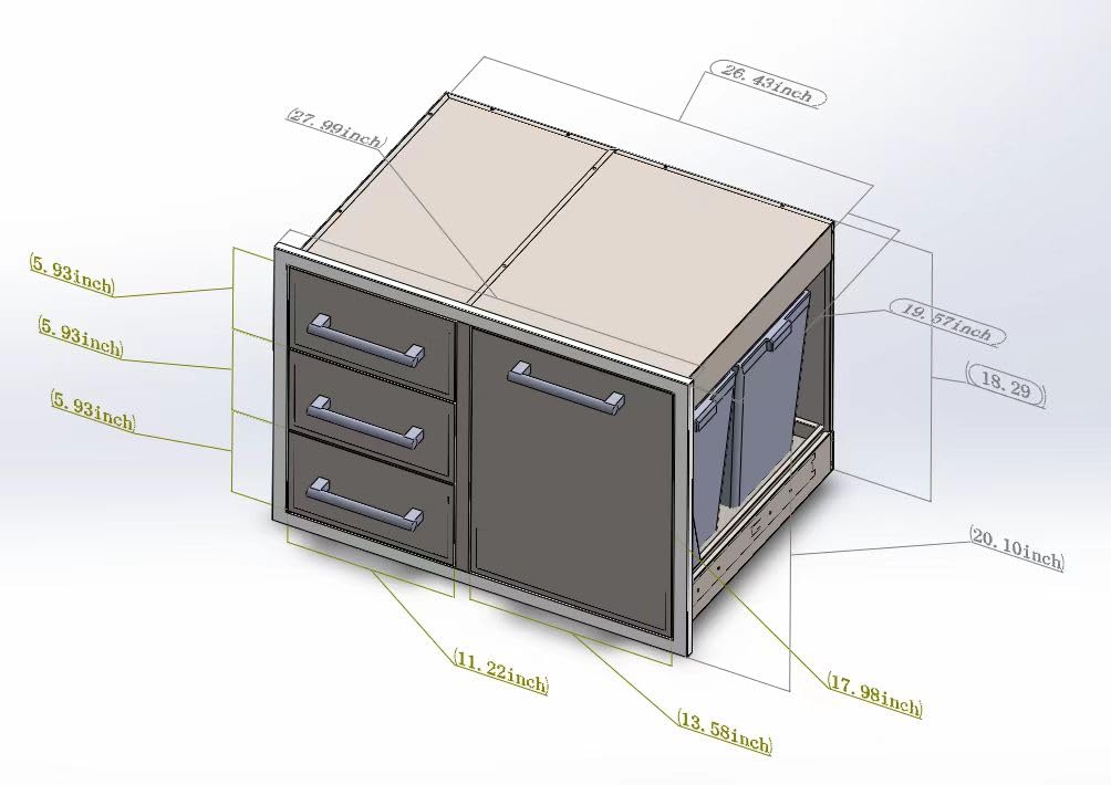 Globamboo heavy-duty slide hardware ensures quiet, smooth drawer operation.