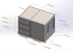 Globamboo heavy-duty slide hardware ensures quiet, smooth drawer operation.