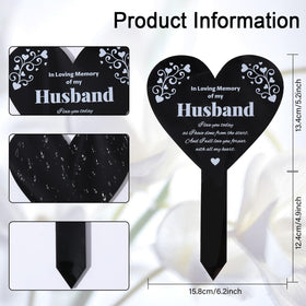 GLOBLELAND cemetery acrylic stake shows durable waterproof material for lasting memorials.