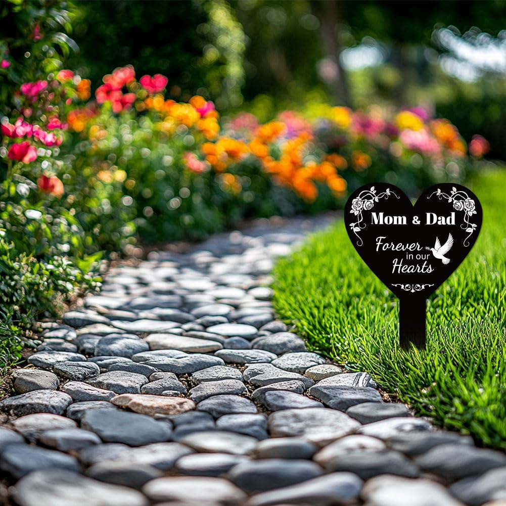 GLOBLELAND cemetery display stake, weatherproof acrylic for lasting remembrance.