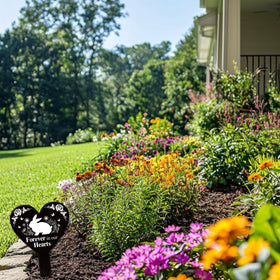 GLOBLELAND durable garden stake weatherproof for year-round display
