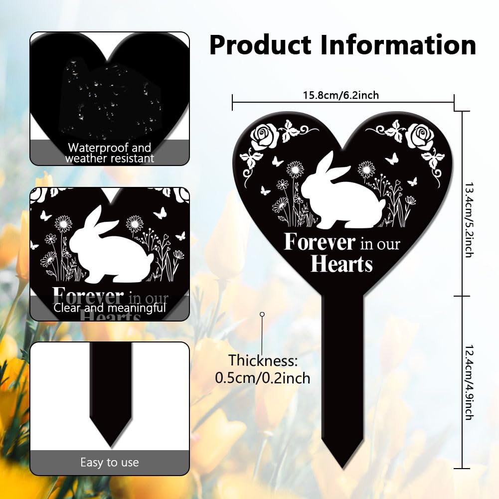 GLOBLELAND Forever in Our Hearts motif stake for graves and gardens