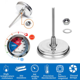 GLOBOTECH large analog dial display offers at-a-glance temperature readings.
