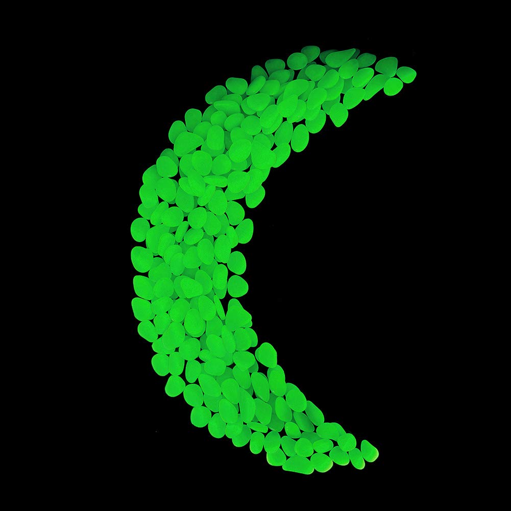 GLOCARNIVAL Glow Pebbles Green enhance fish tanks with color glow