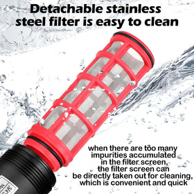 Glooglitter four-mesh-screen filter reduces sediment and clogs in irrigation