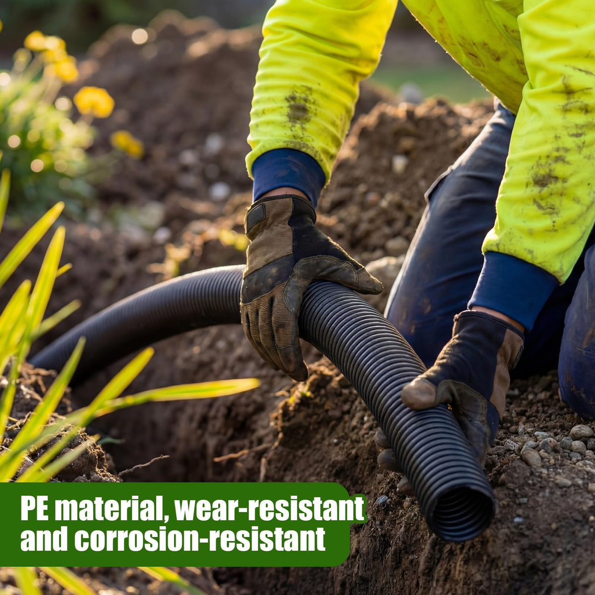 Glooglitter robust pipe material offers wear resistance and long service life