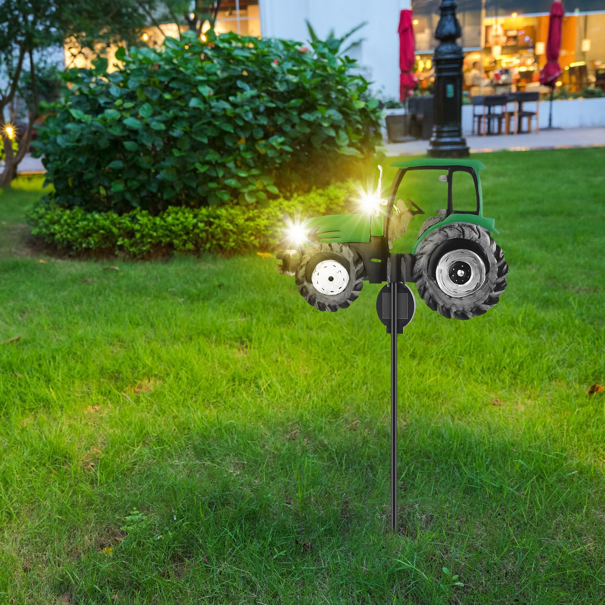 Glooglitter weatherproof tractor stake built to endure rain and sun outdoors