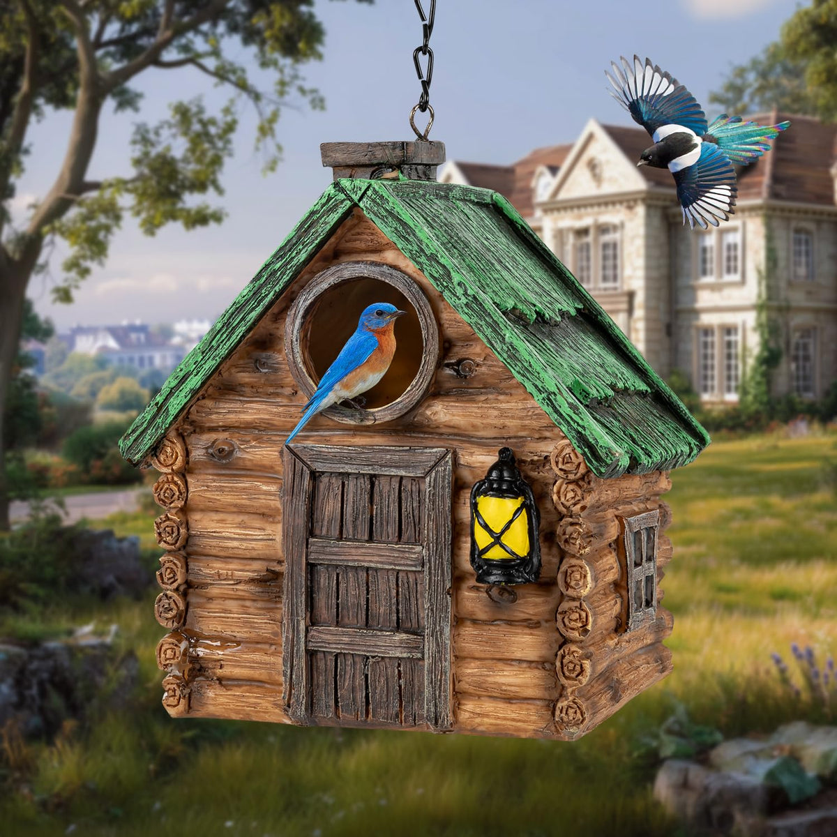 GLOPHOK Bird House removable cleaning hole enables quick debris removal.