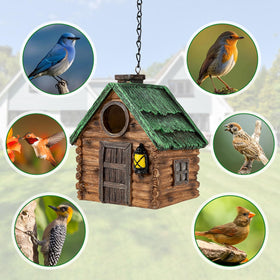 GLOPHOK Bird House sturdy S-hook hanger for easy installation in outdoor spaces.