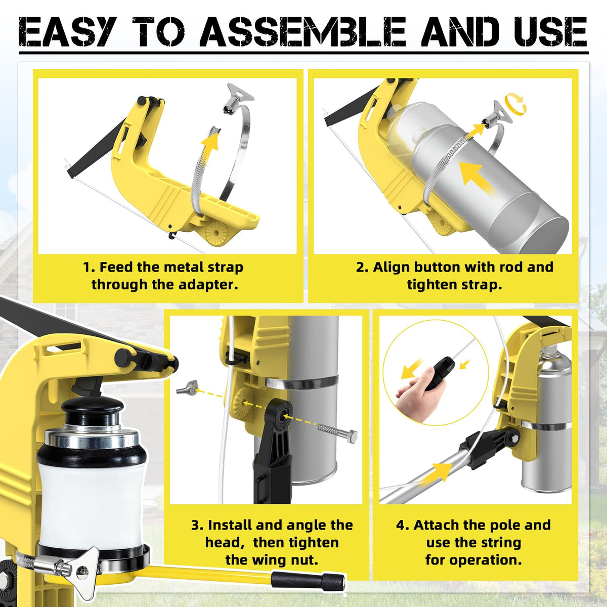Glosaie rust-proof clamp and wing nut attachment