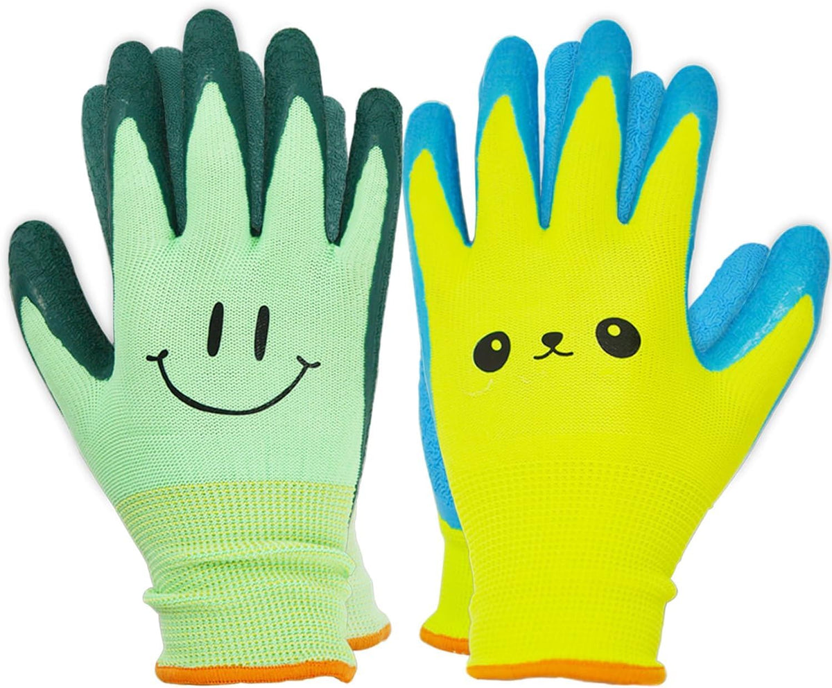 GLOSAV kids gardening gloves Pattern A – comfortable fit for young gardeners during planting tasks