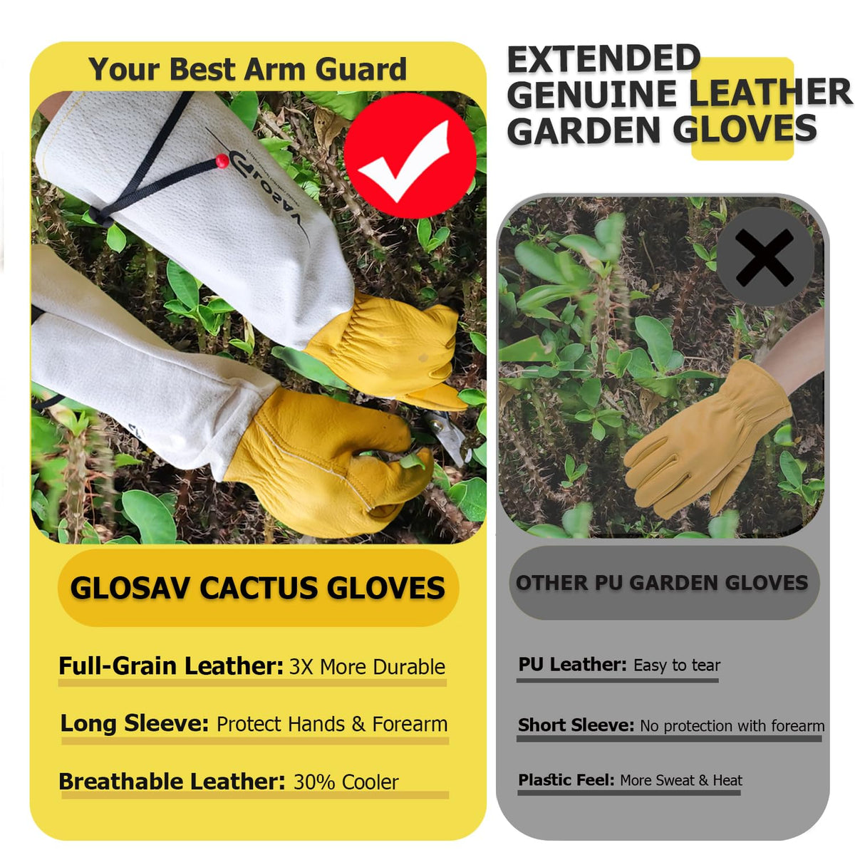 GLOSAV pre softened leather gloves offer dexterity for tool handling