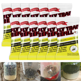 Glovv 12-pack fly bait refills ready for outdoor use
