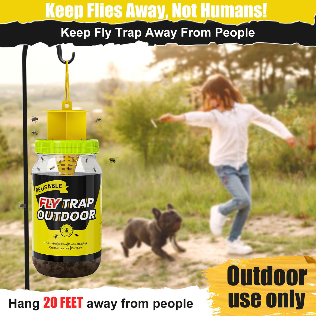 Glovv chartreuse trap color enhances fly attraction outdoors