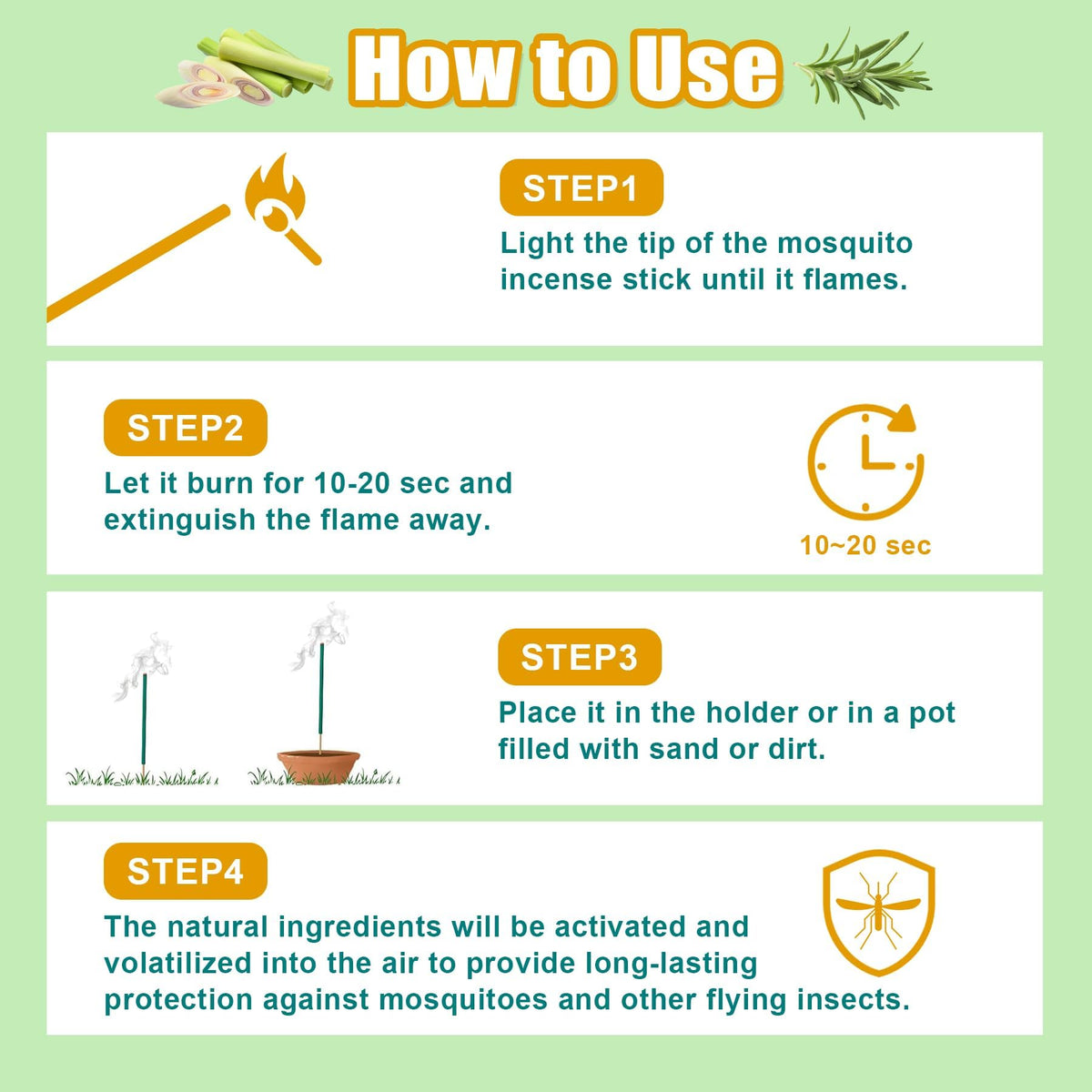 Glovv mosquito repellent sticks suitable for indoor and outdoor use