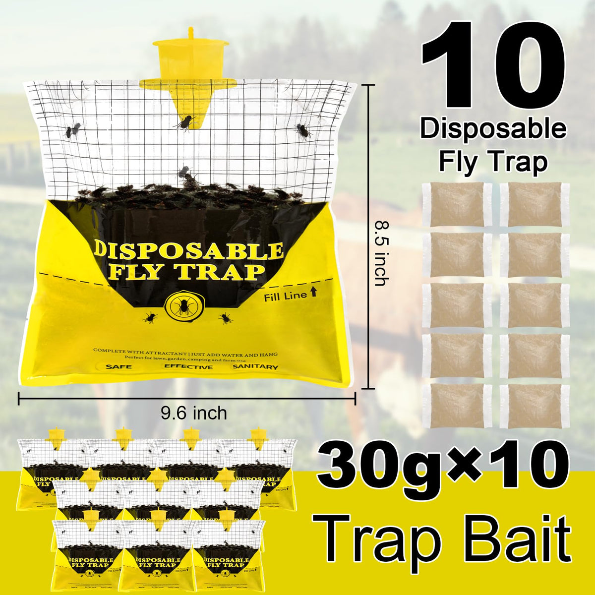 Glovv yellow fly bait attracts more flies quickly.
