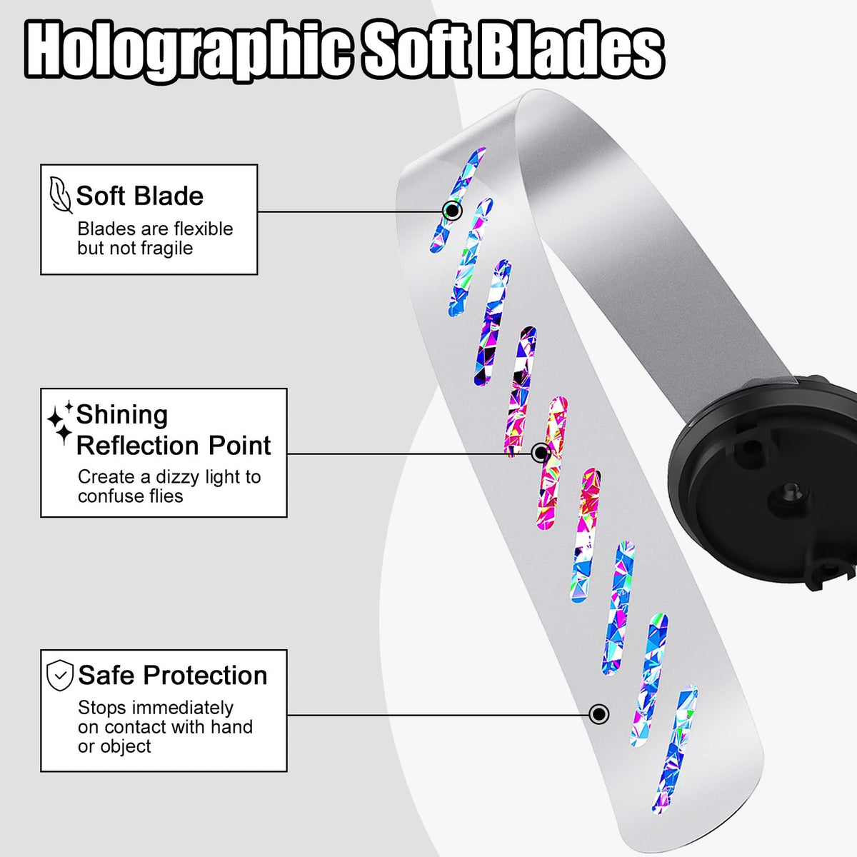 Glovv Fly Fans soft-blade safety prevents contact injuries during use.