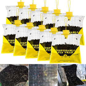 Glovv fly trap hanging outdoors reduces flies around stables.
