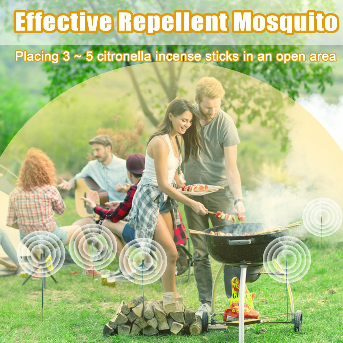 Glovv natural plant-based incense with citronella for pest-free outdoor nights