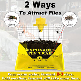 Glovv ranch fly trap bait container draws flies effectively.