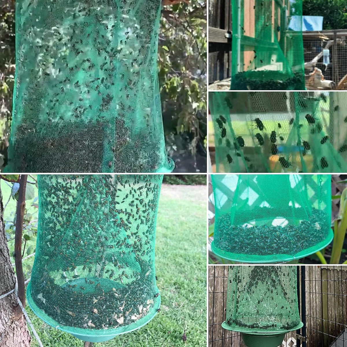 Glovv Ranch Fly Trap mesh funnel guides flies for effective capture.