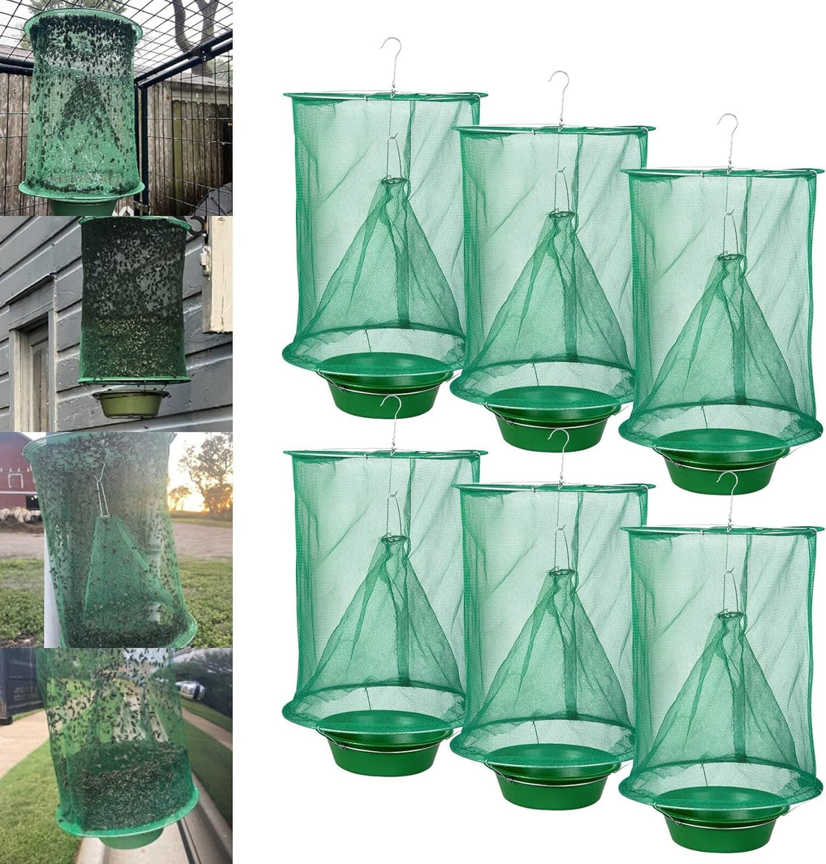 Glovv Ranch Fly Trap outdoor hanging setup for yard-wide fly control.