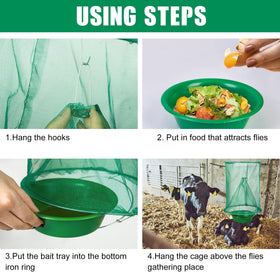 Glovv Ranch Fly Trap reusable cage designed for easy cleaning and refilling.