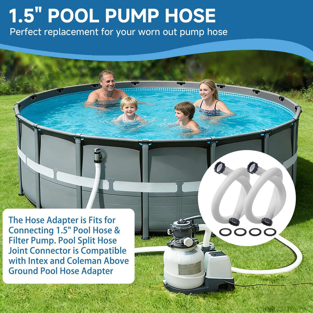 GlowGeek 1.5 inch hose easy hand-tight installation